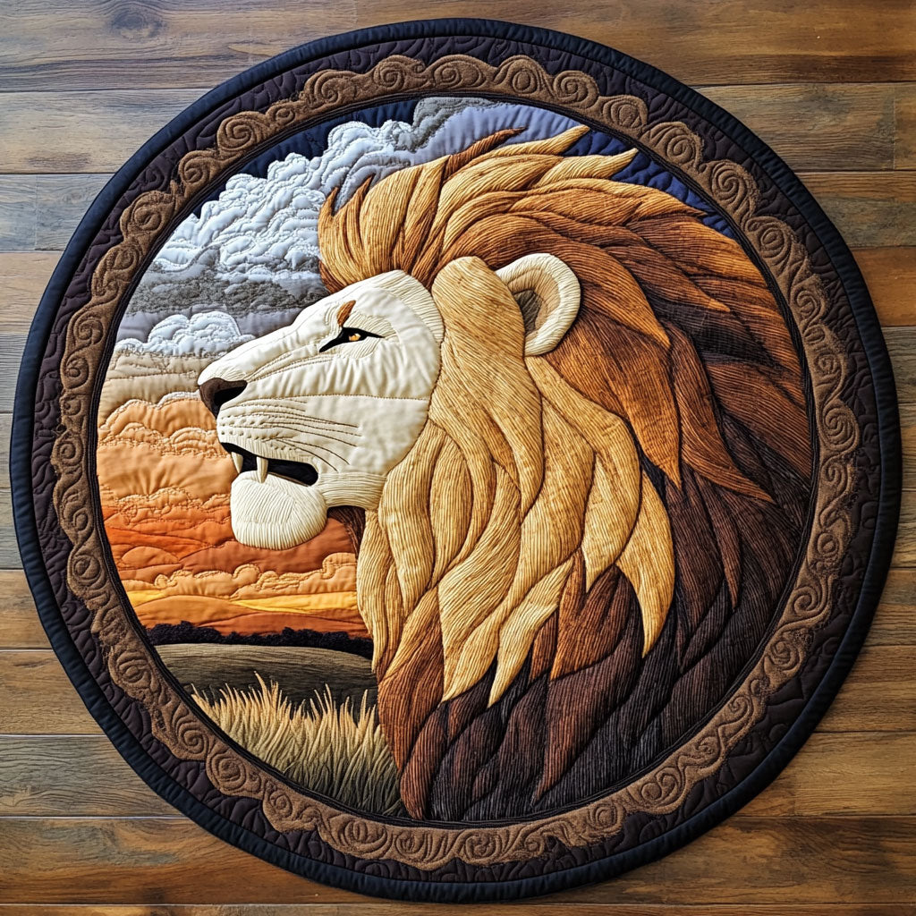 Lion Spirit CW2907034CL Quilted Round Mat