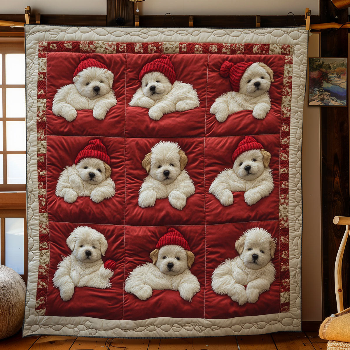 Bichon Frise Glow WN0907008CL Quilt
