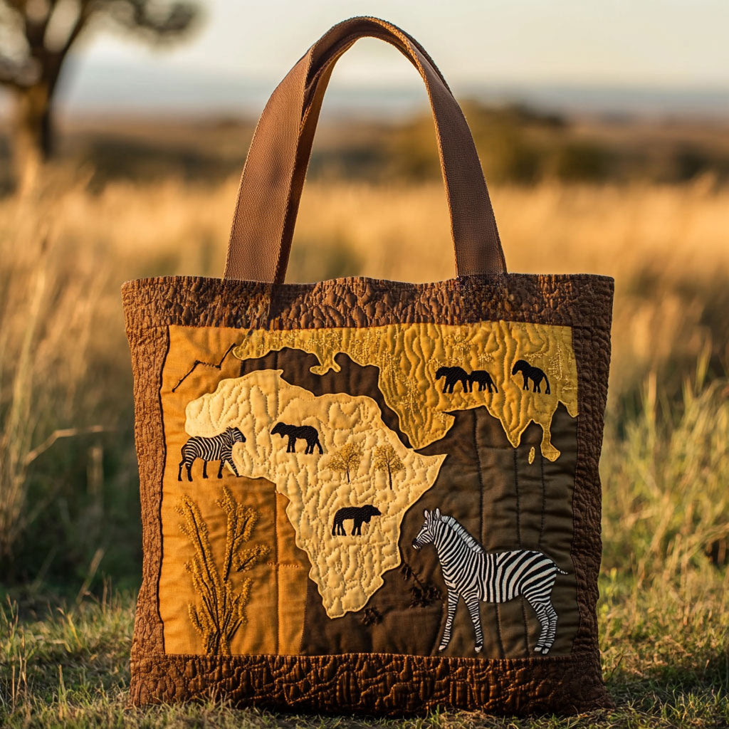 African Wild WN2309014CL Quilted Tote Bag