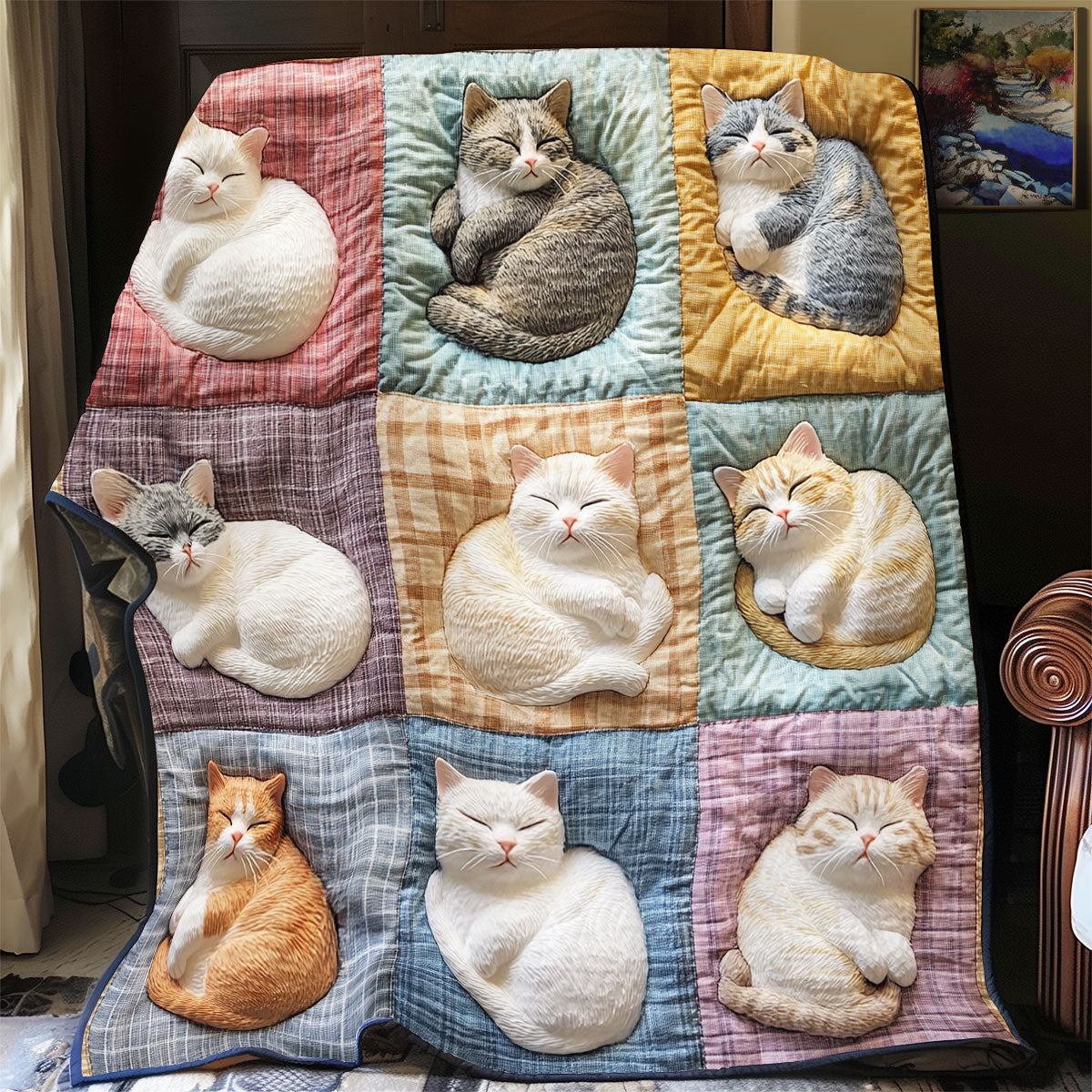 Cuddly Cat Dreams YR2101032CL Quilt