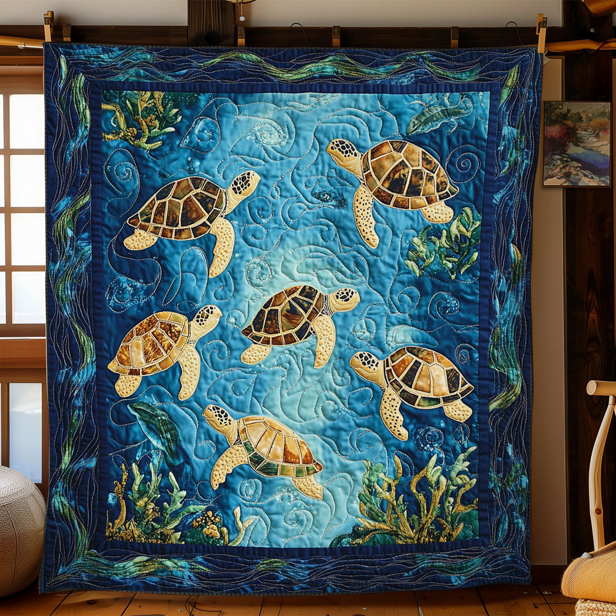 Cute Baby Turtle WY1001133CL Quilt