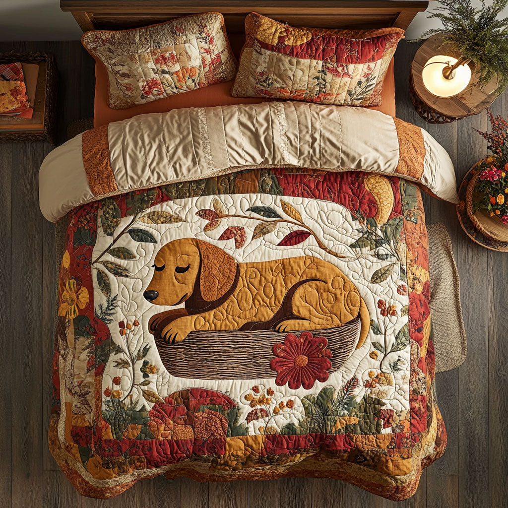 Dachshund Basket YR2601027CL Duvet Cover Set