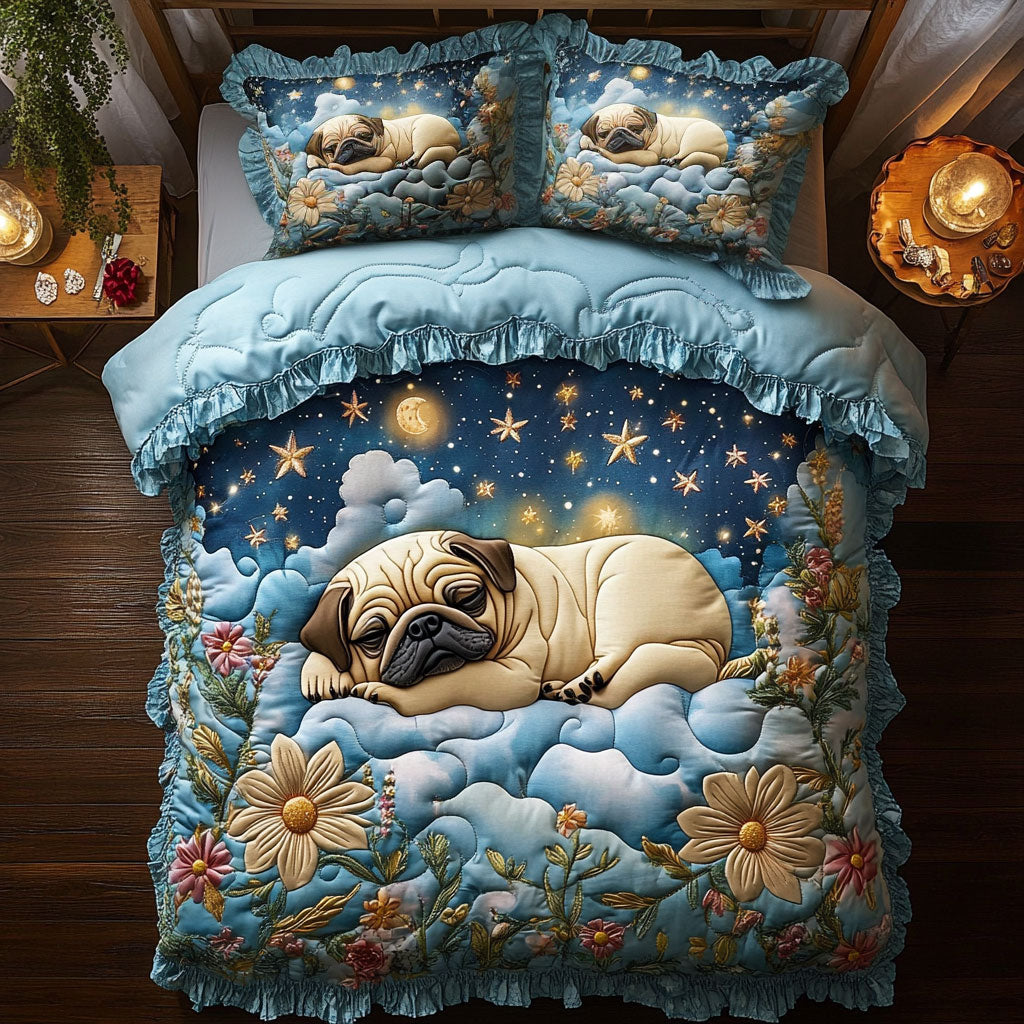 Dreamy Pug WY0407030CL Duvet Cover Set