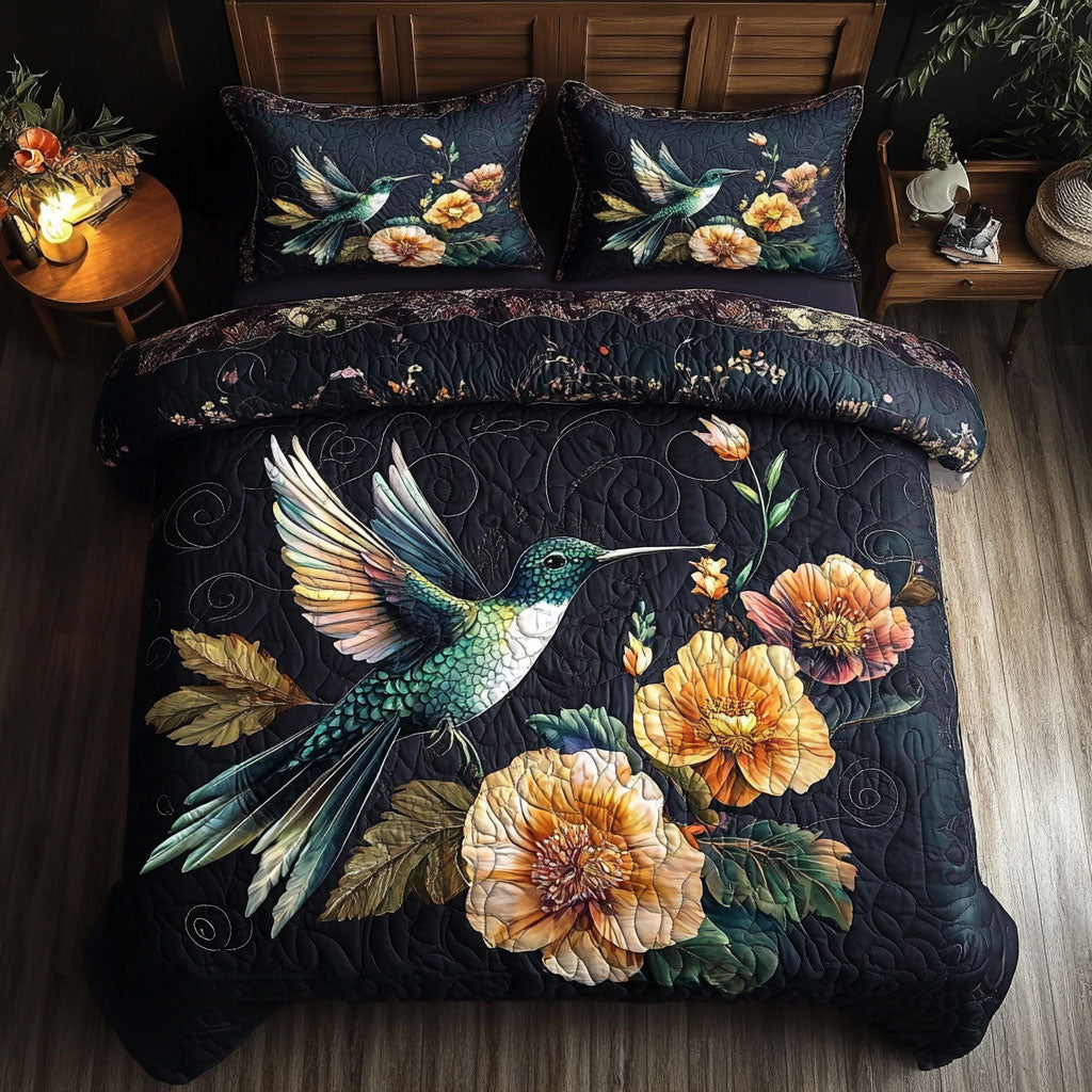 Hummingbird Golden Flower WT2201004CL Duvet Cover Set