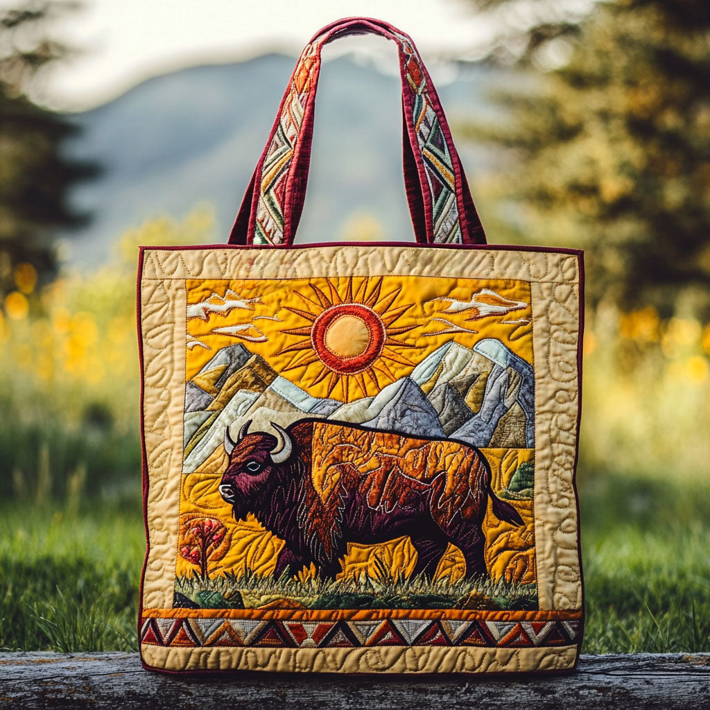 Mountain Bison WN2409035CL Quilted Tote Bag