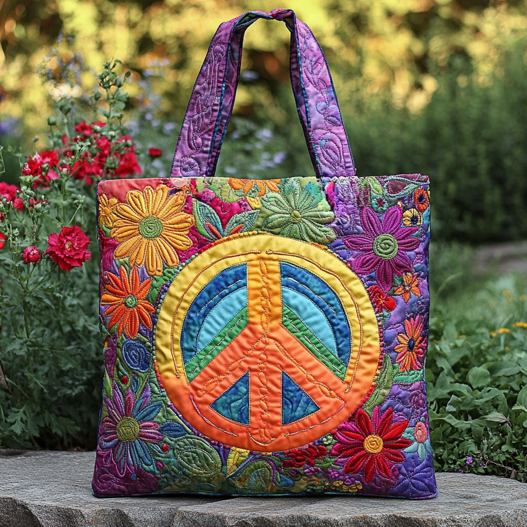 Peace Spirit WN2309077CL Quilted Tote Bag