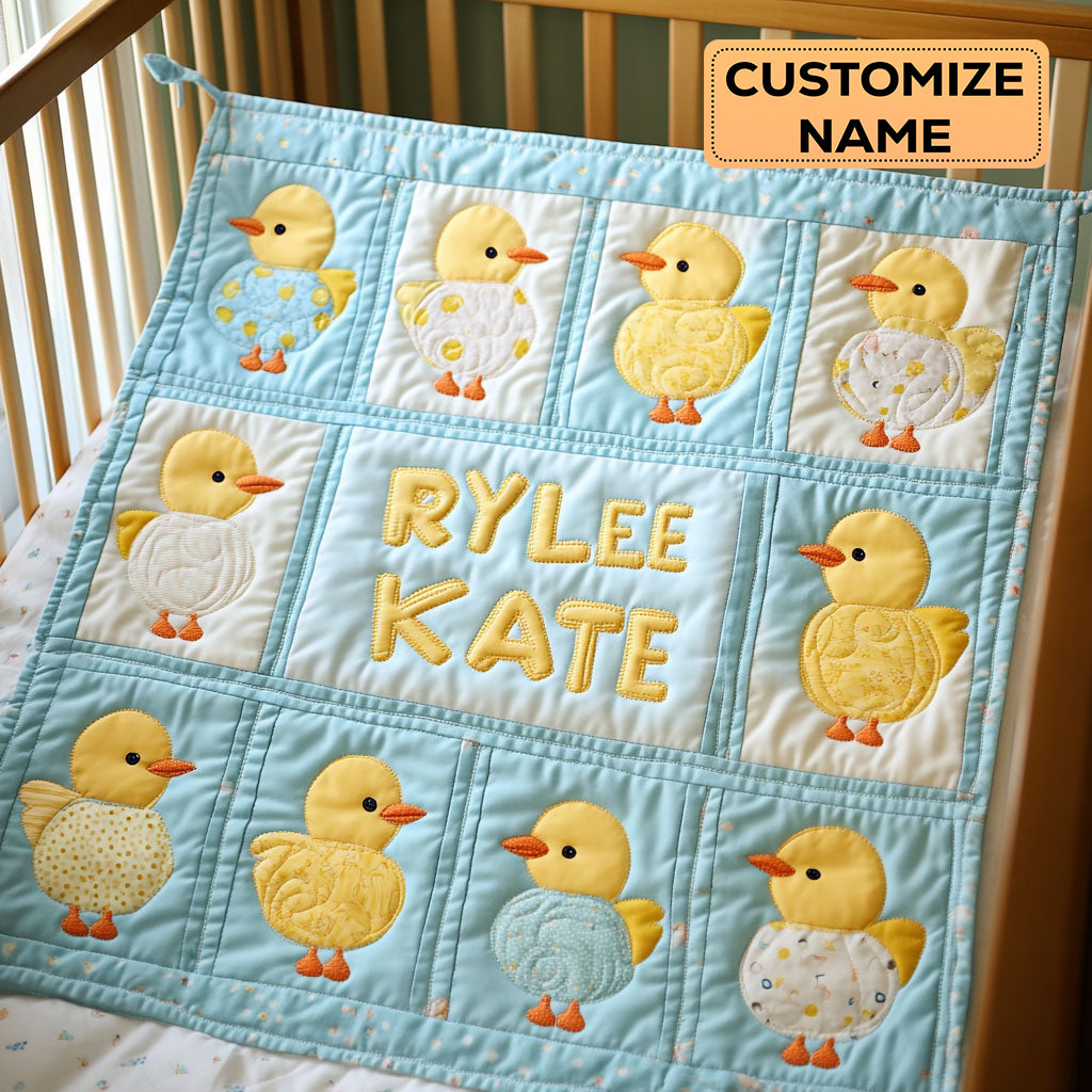 Waddle And Nap WJ1207009CL Personalized Baby Quilt