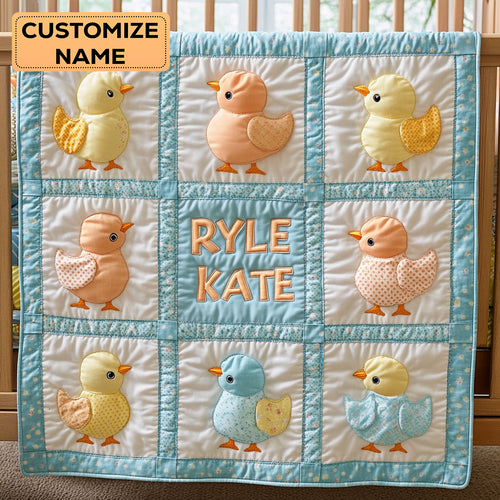 Waddle And Nap WJ1507007CL Personalized Baby Quilt