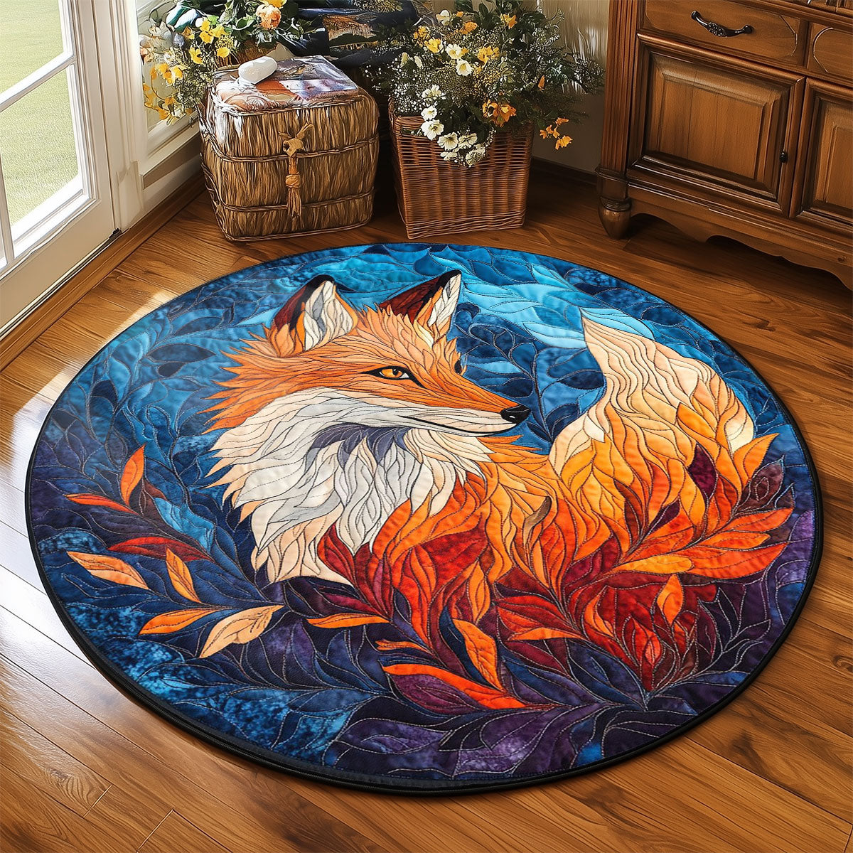 Red Fox Spirit WP2204053CL Quilted Round Mat