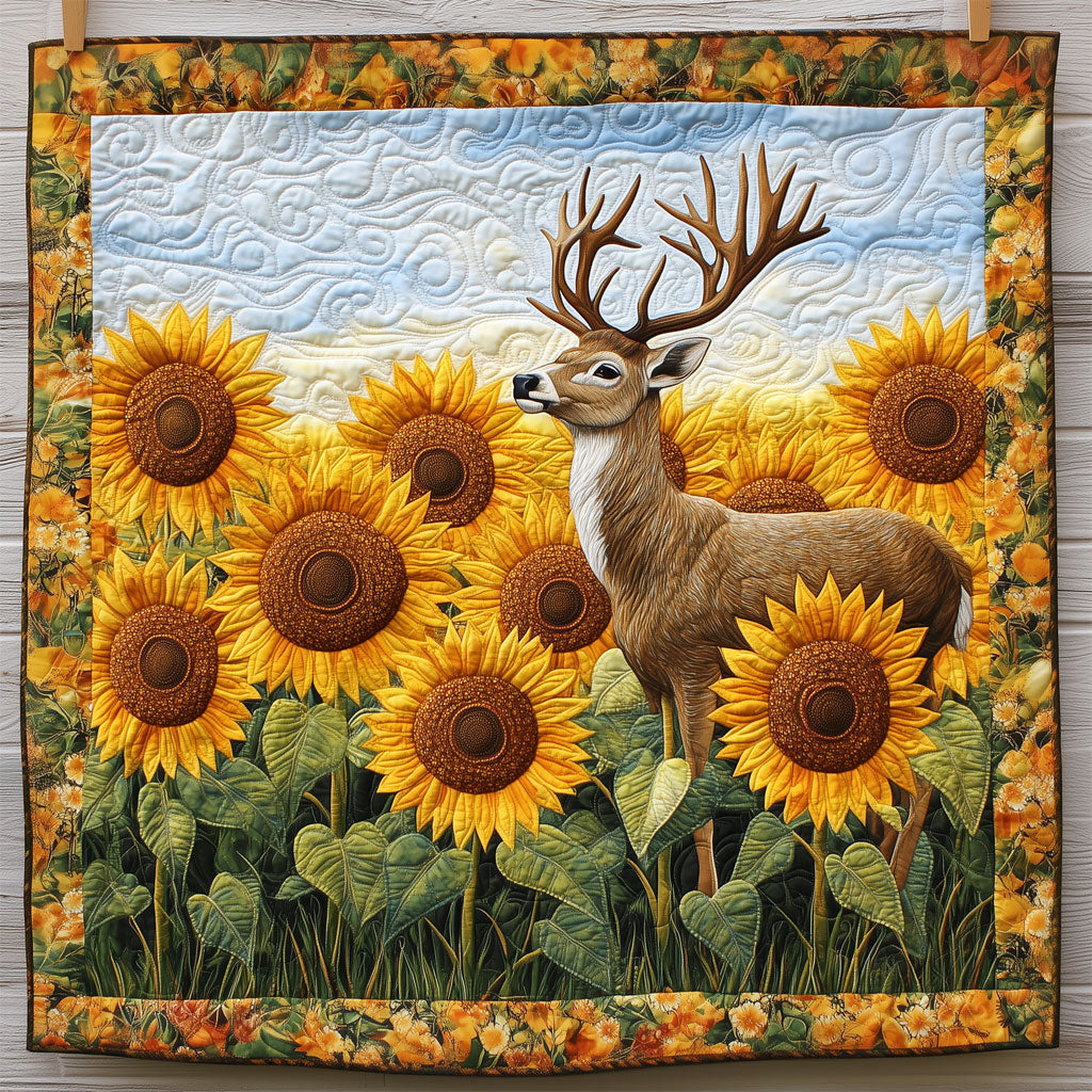 Deer With Sunflower LT1509054CL Quilt