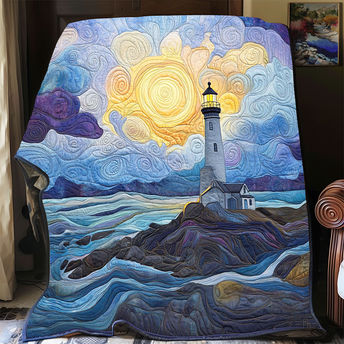 Seaside Lighthouse WP2103003CL Quilt