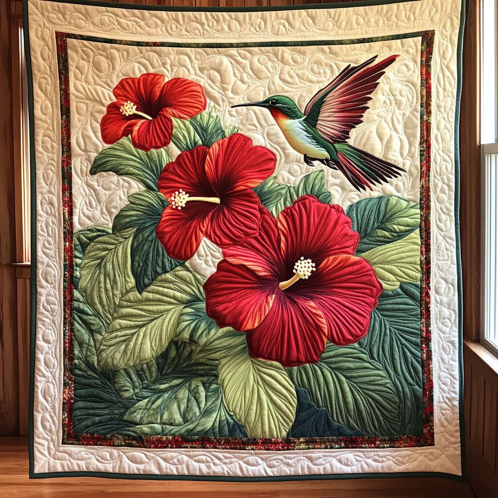 Hummingbird Hibiscus CW2006025CL Quilt