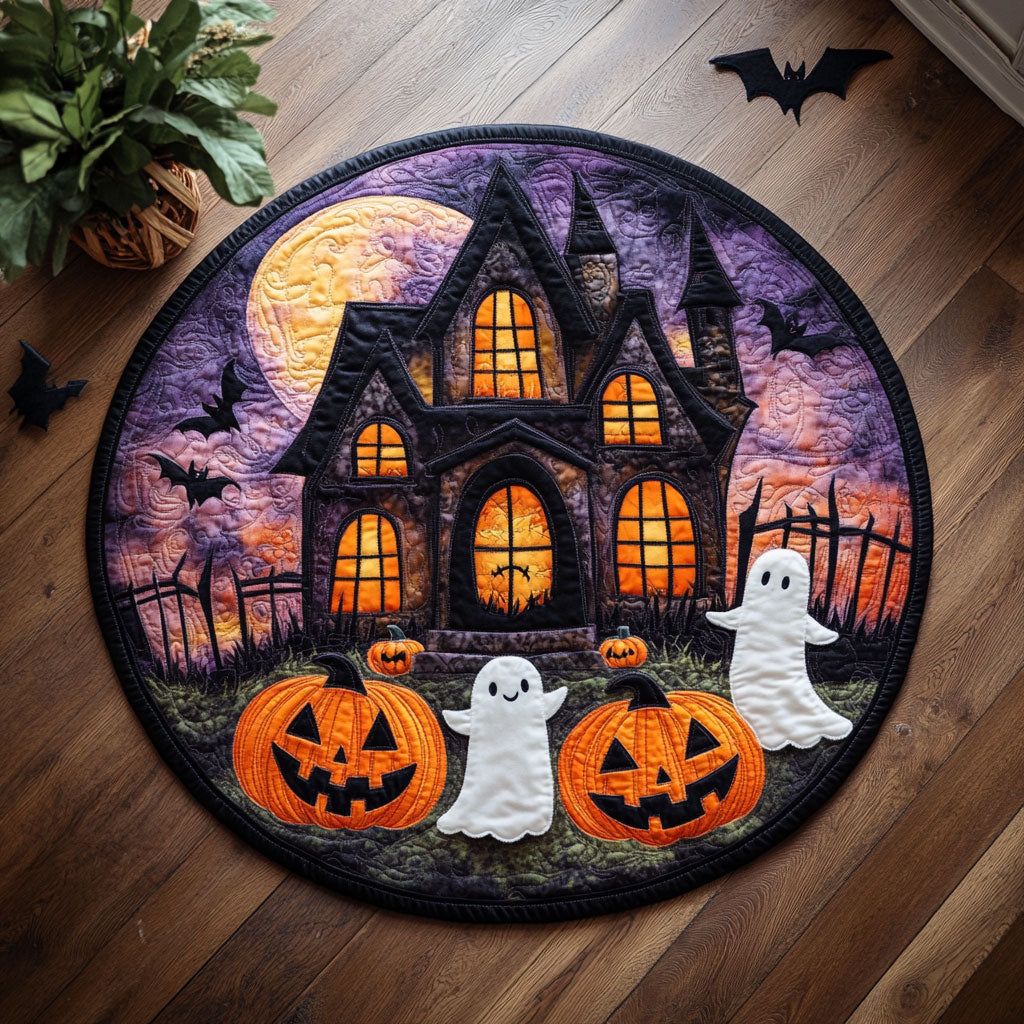 Haunted Glow CW0609001CL Quilted Round Mat