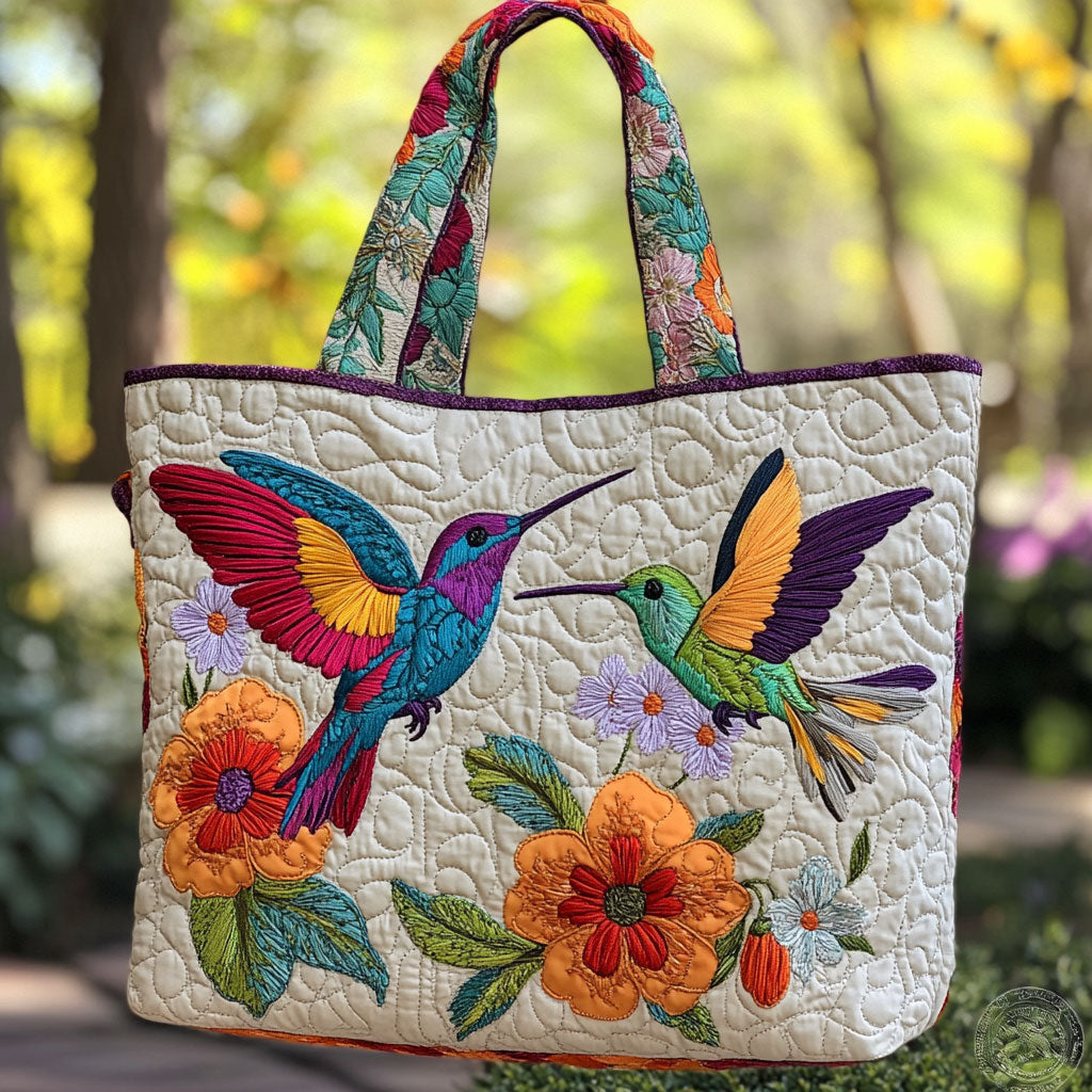Sweet Hummingbird WN2209084CL Quilted Tote Bag