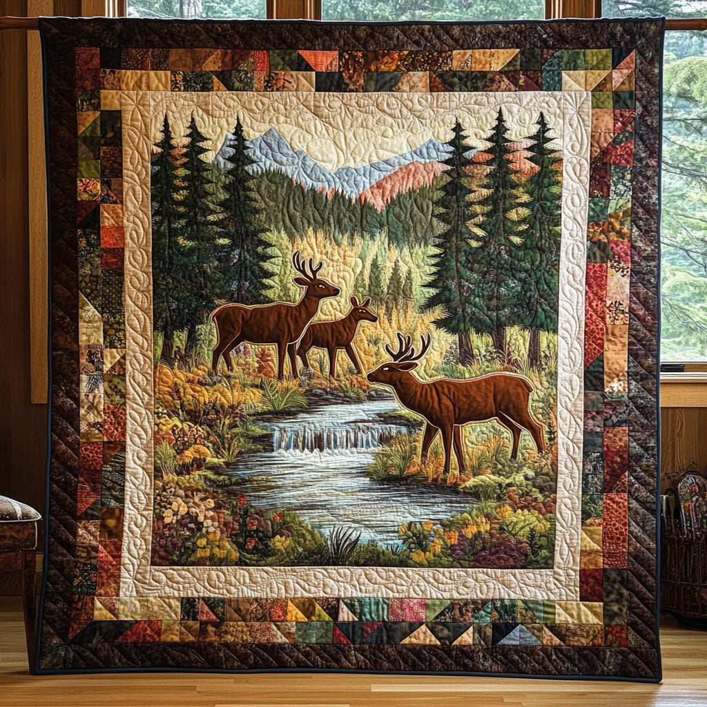 Deer Of Life WY1108008CL Quilt