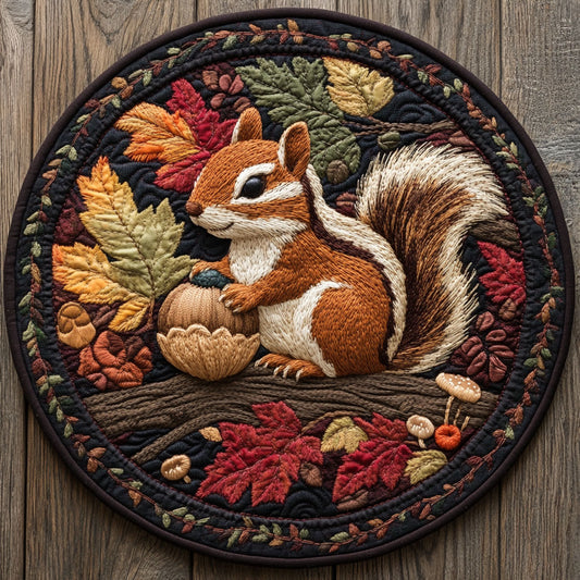 Adorable Chipmunk CQ2905038CL Quilted Round Mat