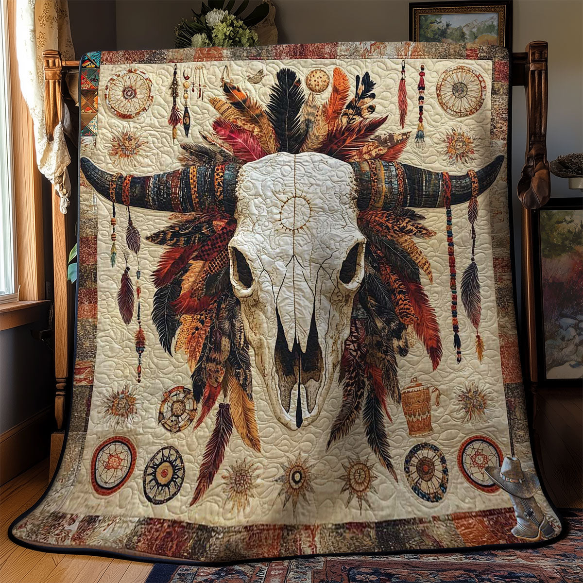 Sacred Cow Skull WN0412077CL Quilt