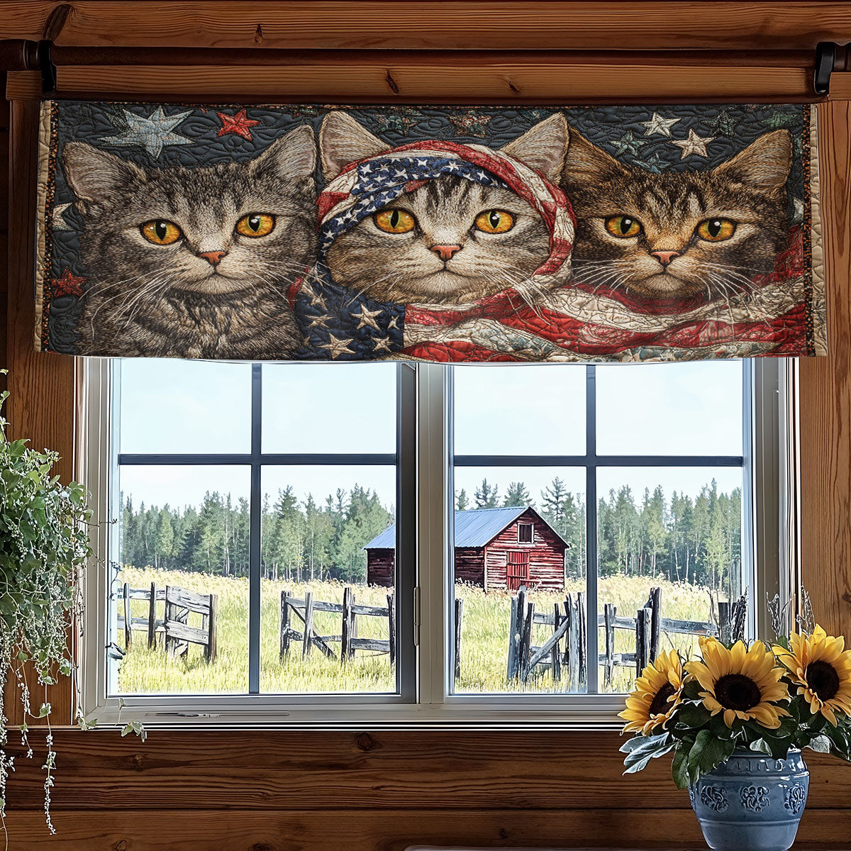 Cat Heritage WN1006014CL Quilted Valance