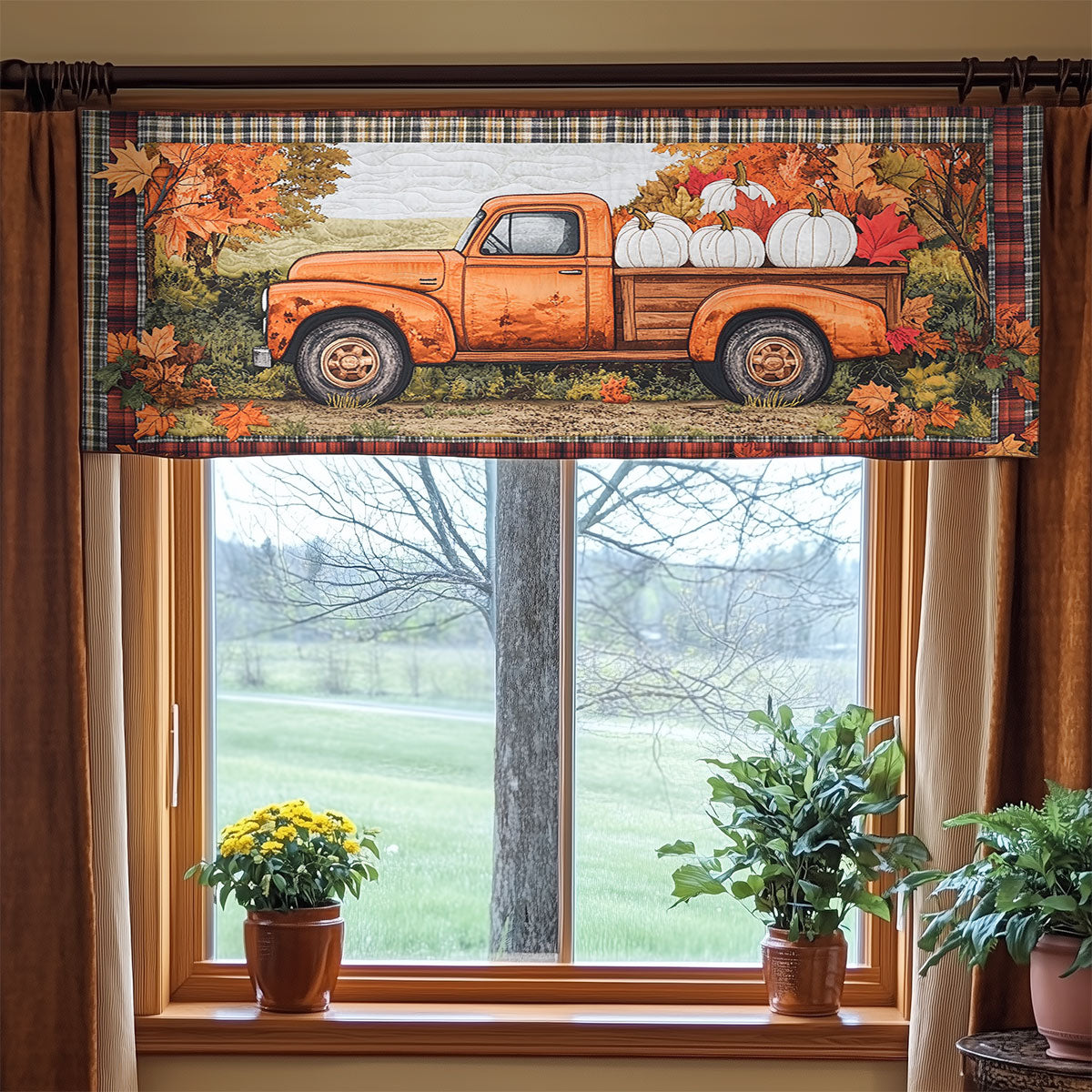 Country Lane Truck WN3007021CL Quilted Valance