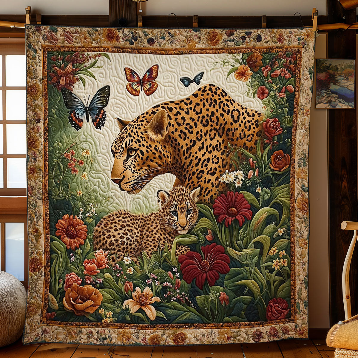 Leopard Family WY2301062CL Quilt