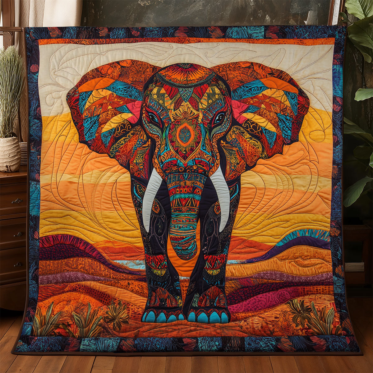 Mandala Elephant WX0406035CL Quilt