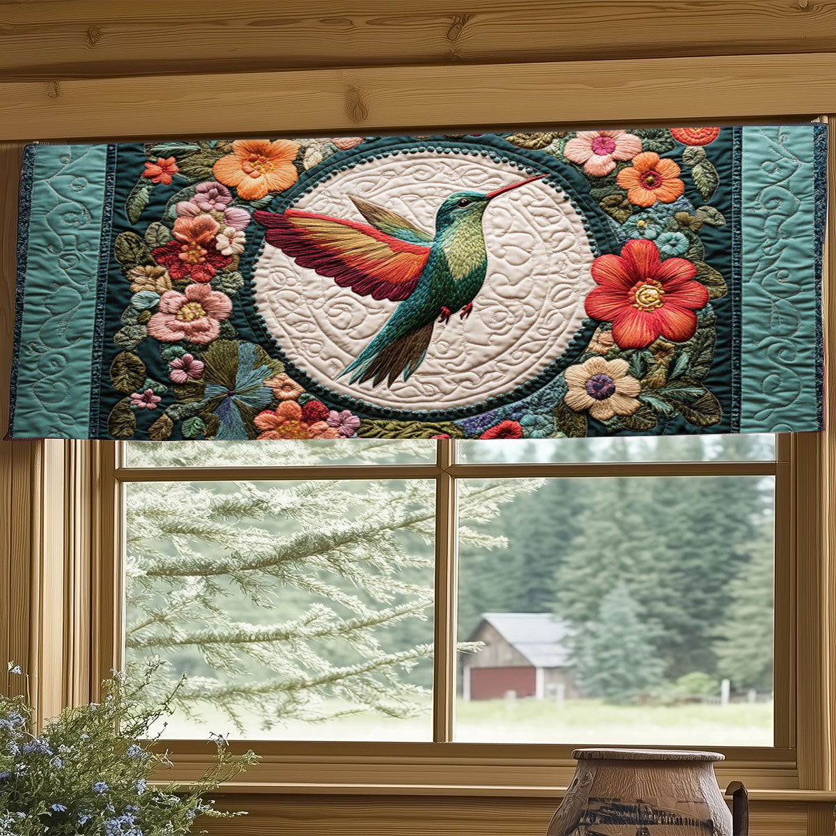 Hummingbird WJ2904018CL Quilted Valance