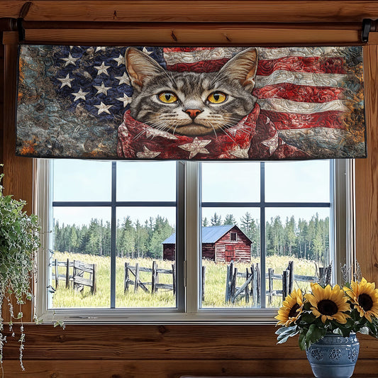 Cat Nation WN1006017CL Quilted Valance