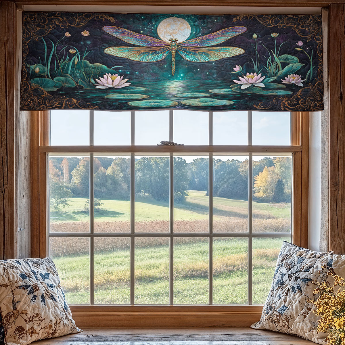 Dragonfly Night WX1705006CL Quilted Valance