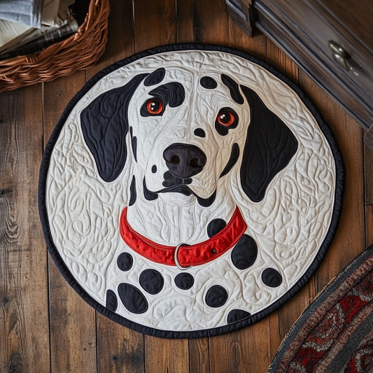 Dalmatian Gaze CP1006040CL Quilted Round Mat