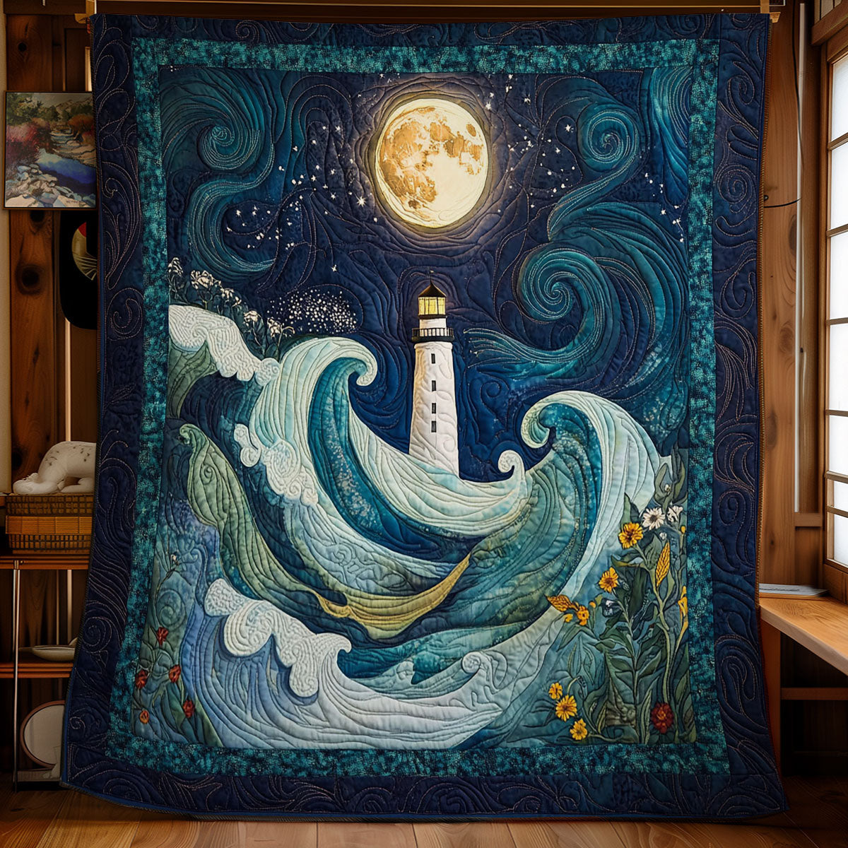 Mystic Lighthouse And Moon WY2103058CL Quilt