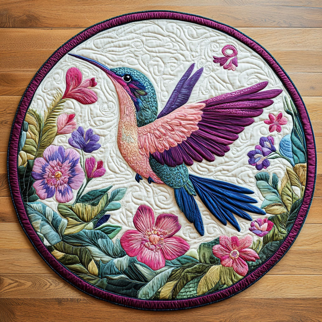 Bloom Wing CP0707019CL Quilted Round Mat