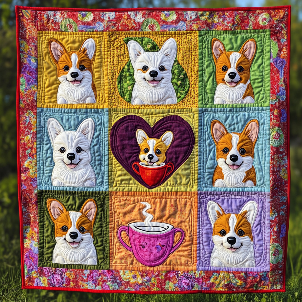 Corgi Charm YR0701046CL Quilt