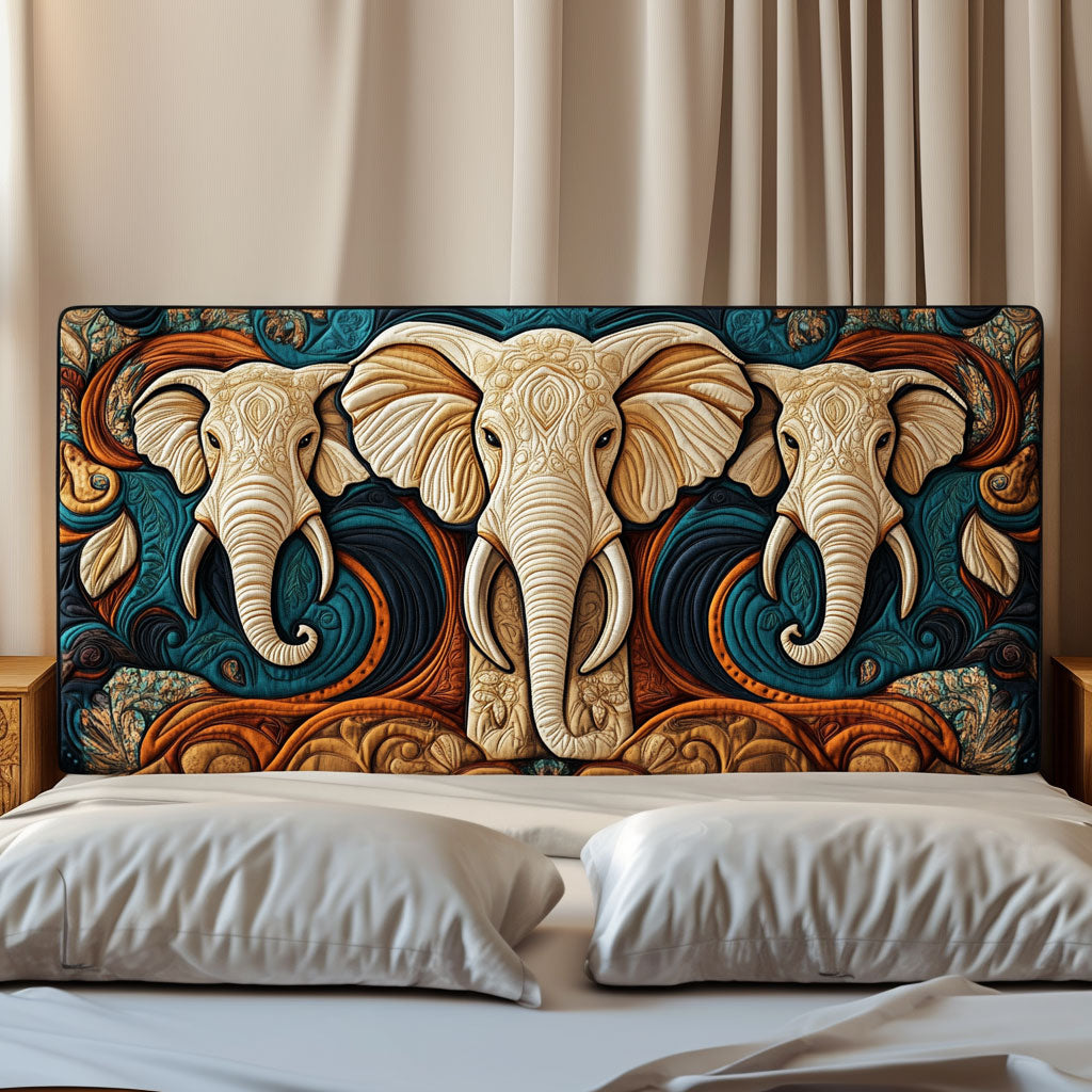 Timeless Elephant Trio KL3112022CL Quilted Headboard Slipcover