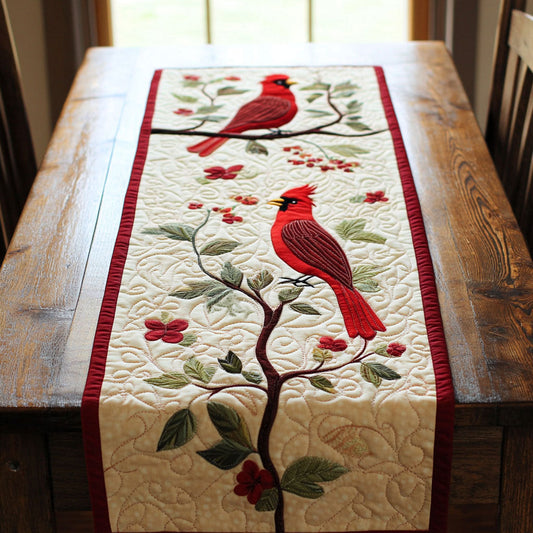 Red Cardinal WJ0505024CL Quilted Table Runner