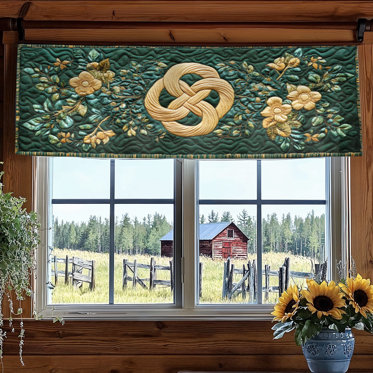 Forest Knot WY2304006CL Quilted Valance
