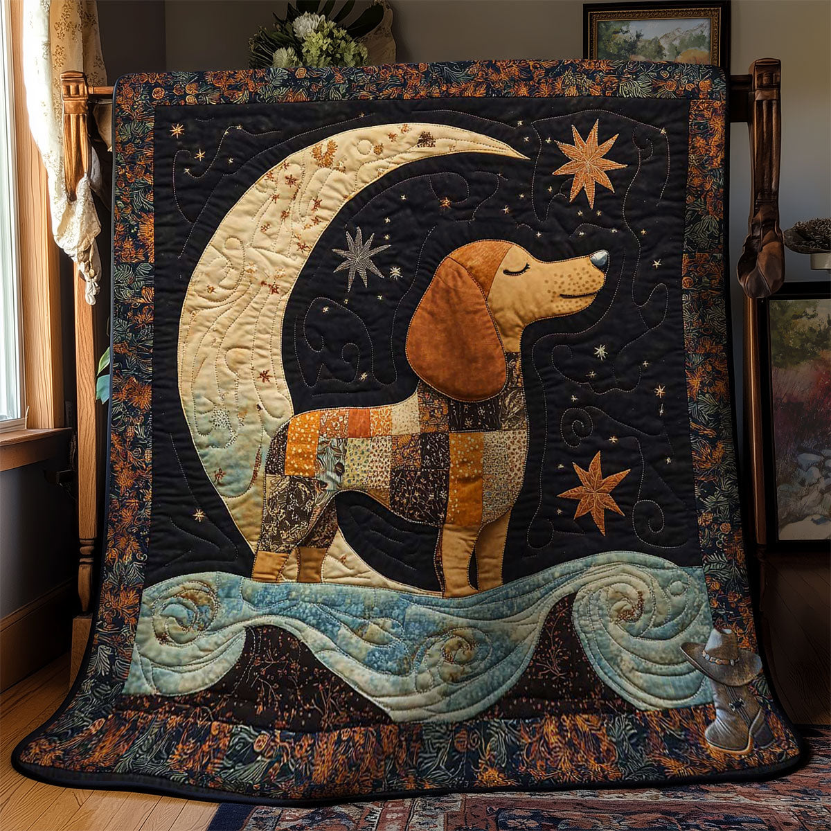 Cosmic Dachshund WN2312022CL Quilt