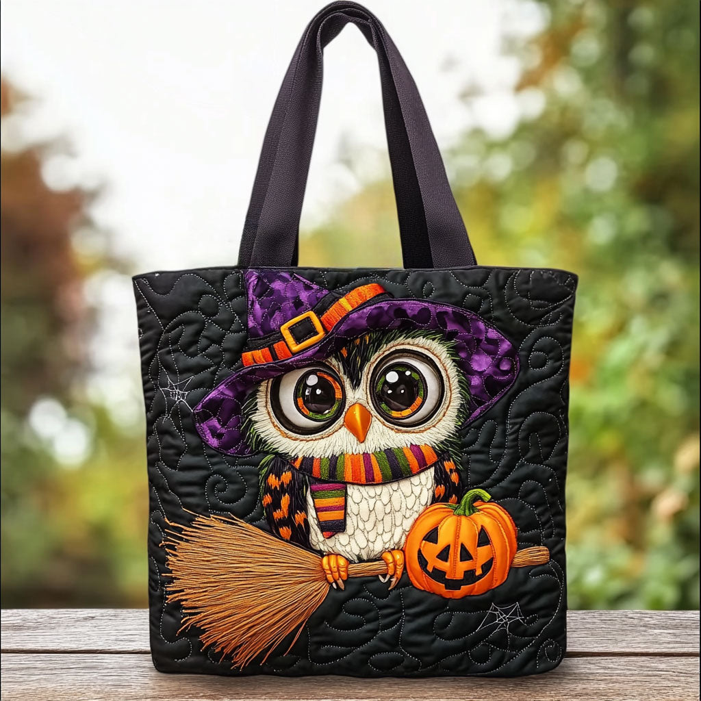Witch Hat Owl WN0310085CL Quilted Tote Bag