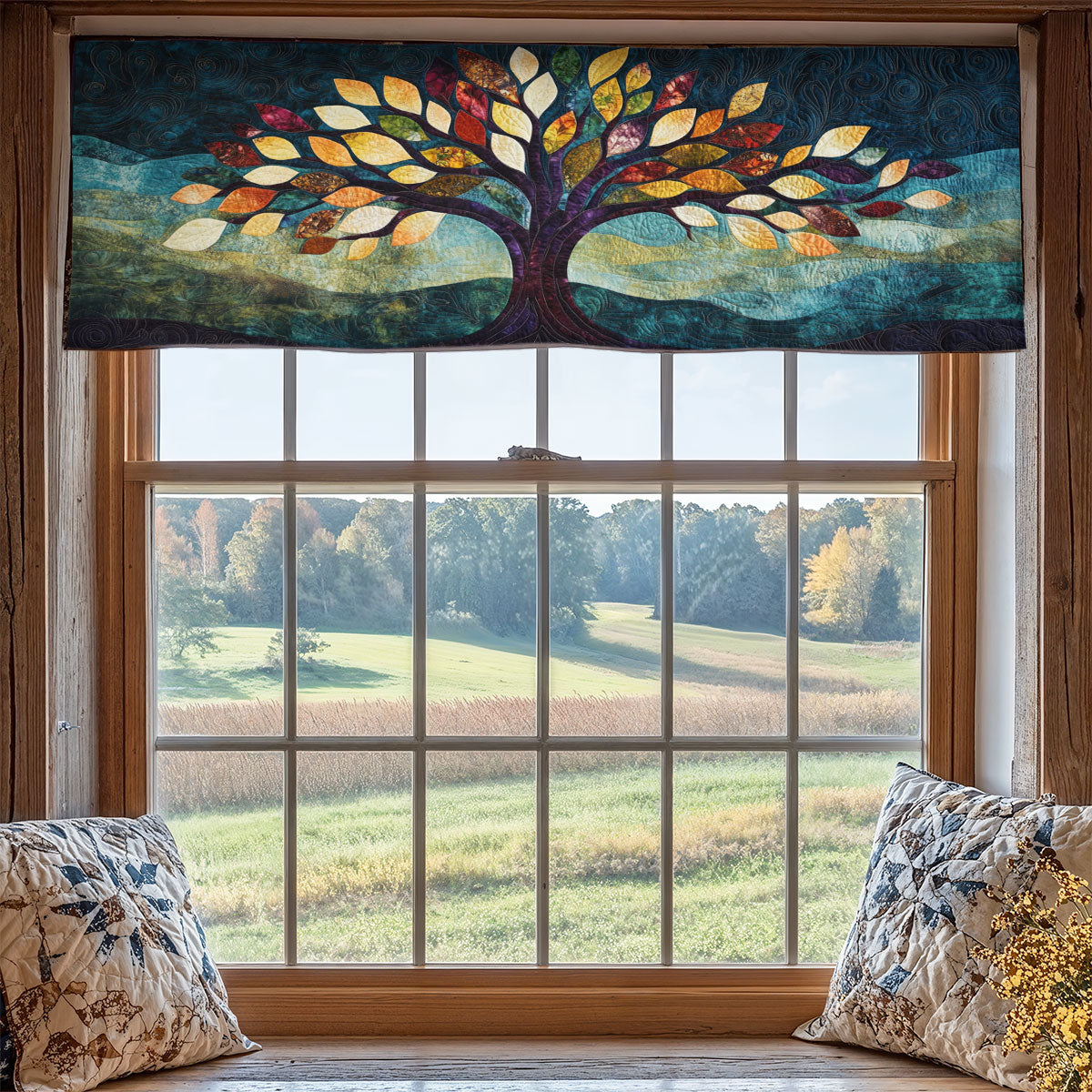 Celtic Tree WX2205007CL Quilted Valance
