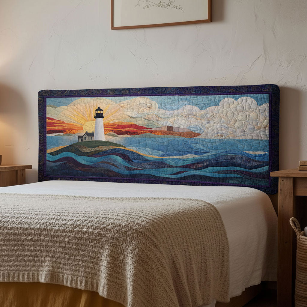 Lighthouse Ocean Watch WN1112163CL Quilted Headboard Slipcover