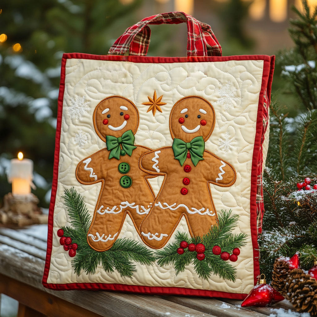 Joyful Spirit Gingerbread WN0411063CL Quilted Tote Bag