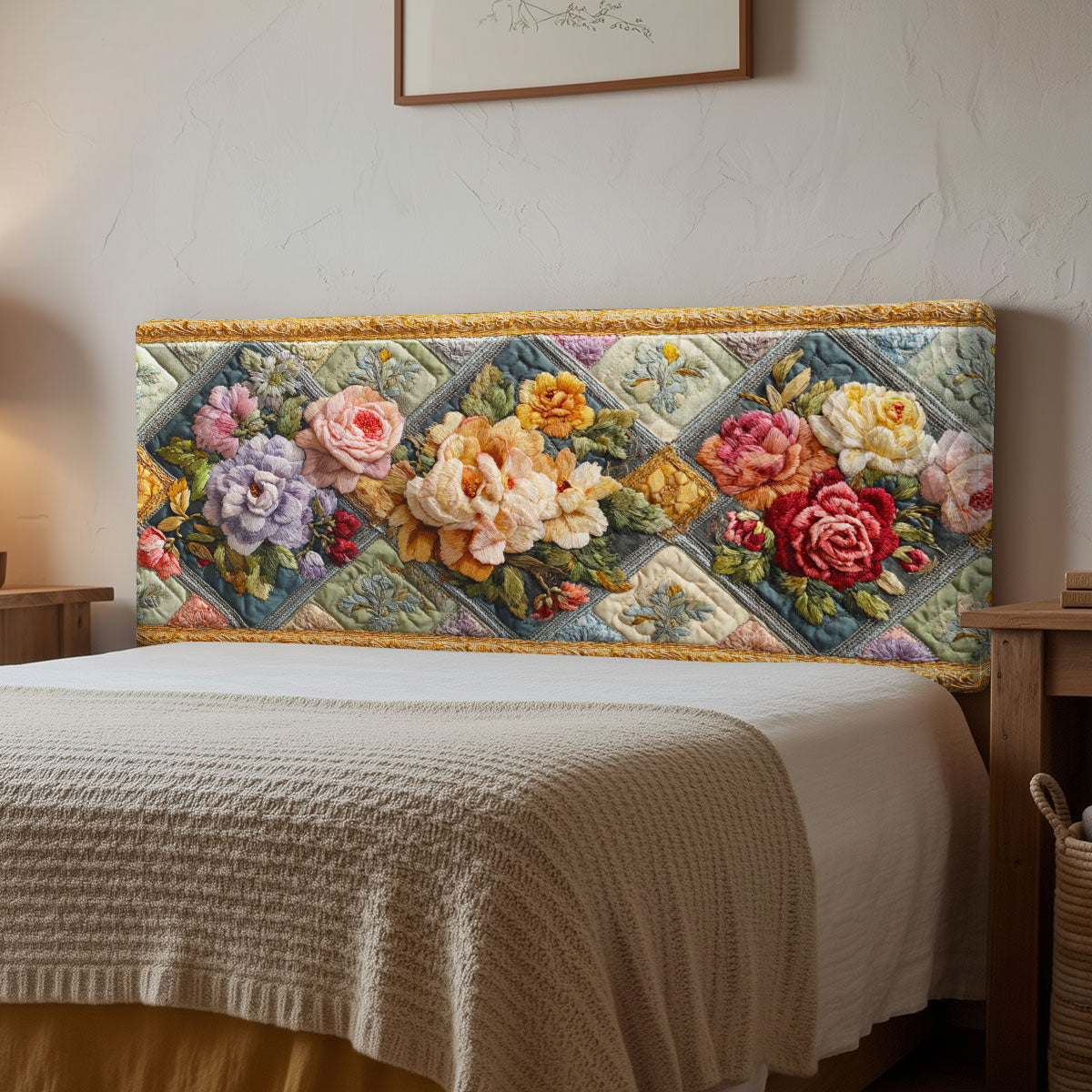 Soft Botanicals CP2412010CL Quilted Headboard Slipcover