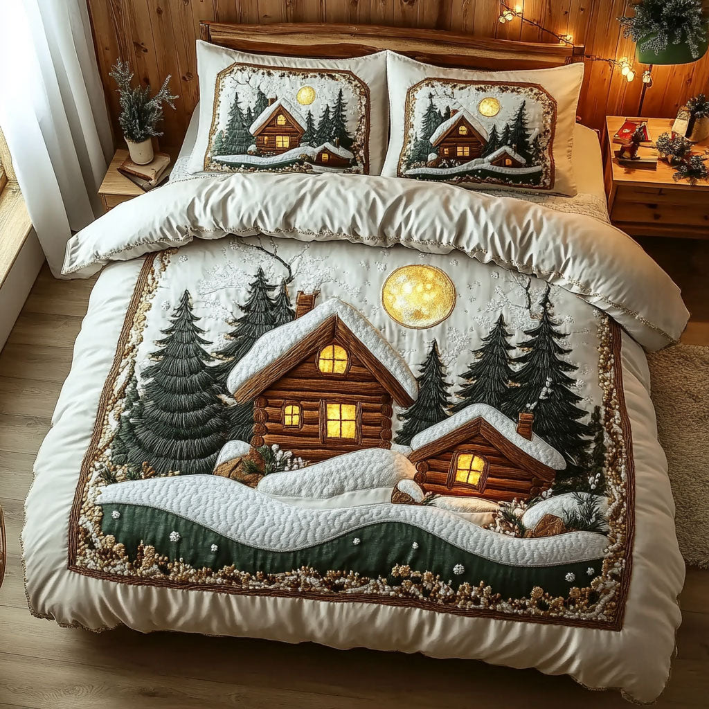 Starlit Forest Cabin WN0110054CL Duvet Cover Set