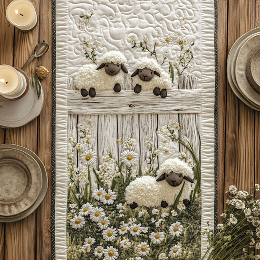 Fluffy Fence CW0506022CL Quilted Table Runner
