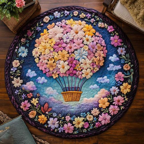 Whimsical Bloom WN2005045CL Quilted Round Mat