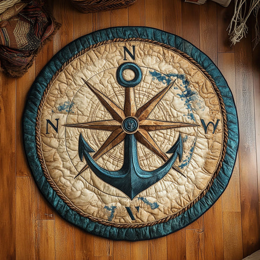 Tide Compass WY1106050CL Quilted Round Mat