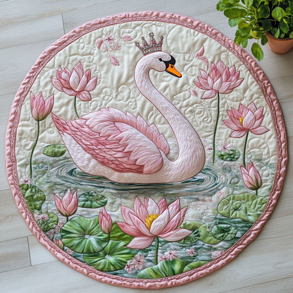 Swan Lake CW0606049CL Quilted Round Mat