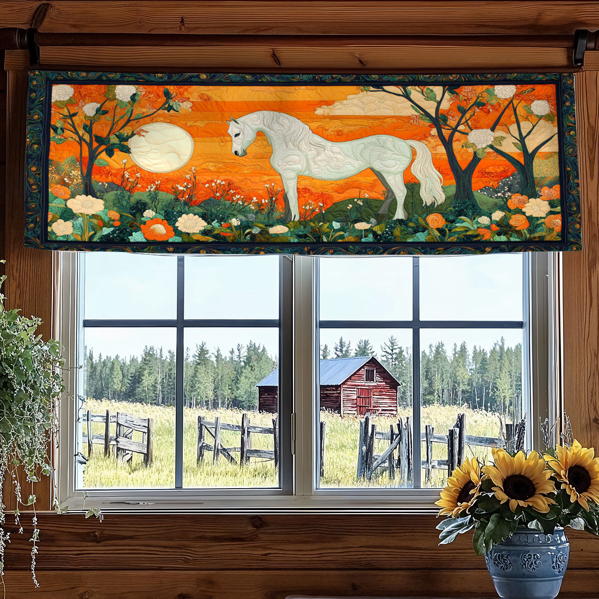 Wildflower Stallion WY1407021CL Quilted Valance