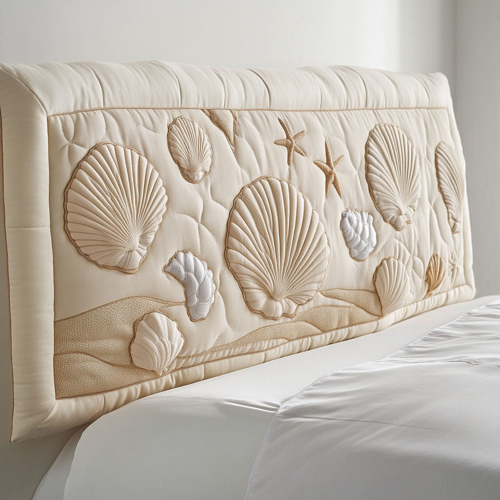 Seashell Tide WN0501059CL Quilted Headboard Slipcover