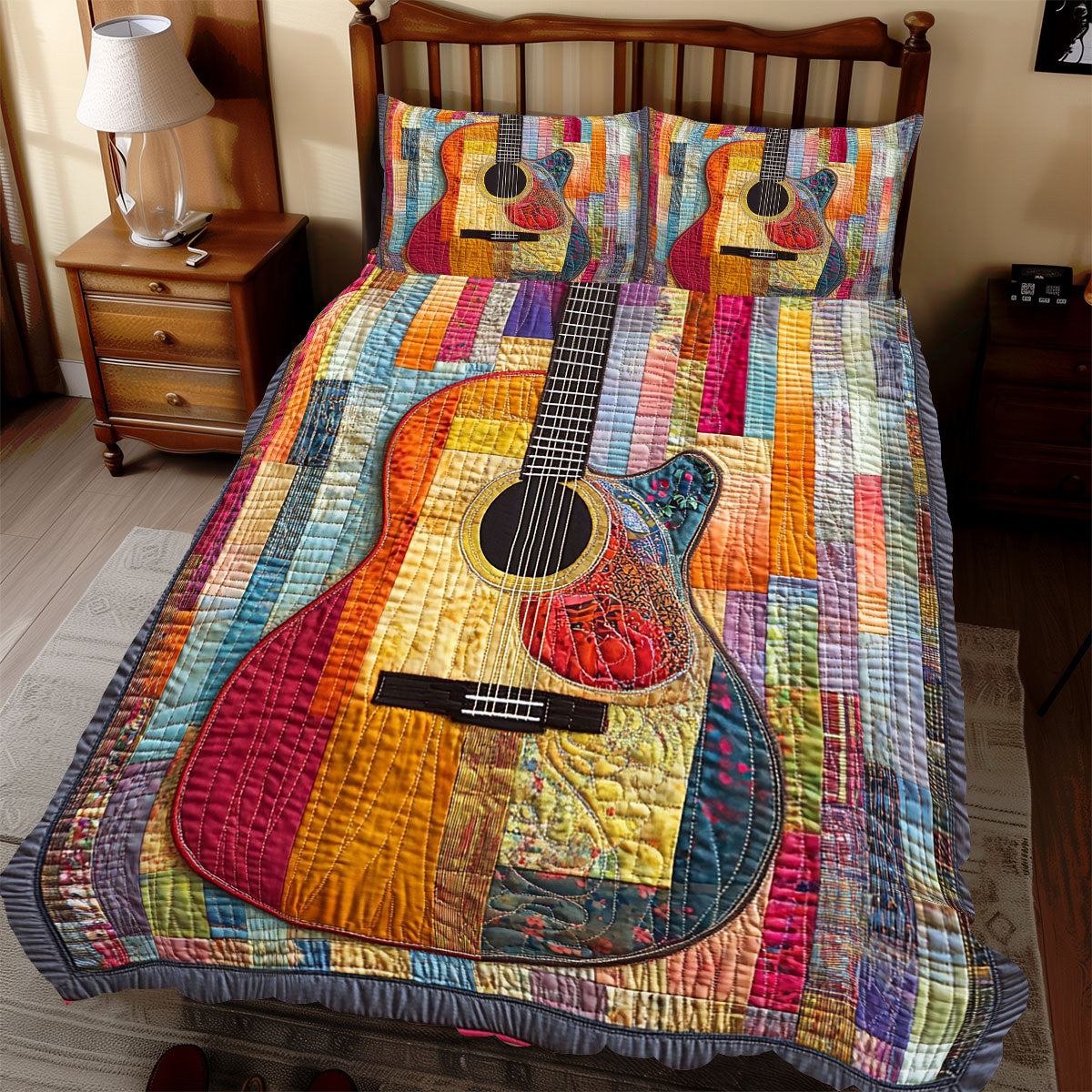 Guitar Colorful WX2111071CL Duvet Cover Set