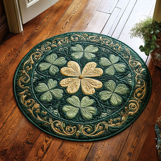 Four Leaf Clover CQ1206035CL Quilted Round Mat